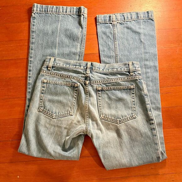 Gap Women's Vintage Mid Rise Light Wash Flare Bell Bottom Jeans Size 6R - Picture 2 of 5